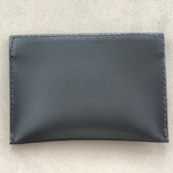 Brand new black leather Batycki card holder / wallet with amber eye